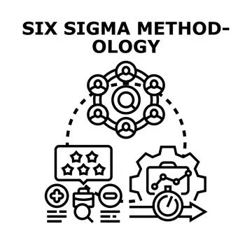 Six sigma methodology improving process quality and efficiency Stock Illustration
