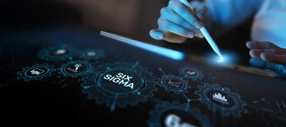 Six Sigma Process Optimization and Quality Improvement in Business Operations Stock Photos