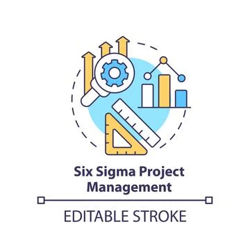 Six Sigma project management concept icon Stock-Illustration