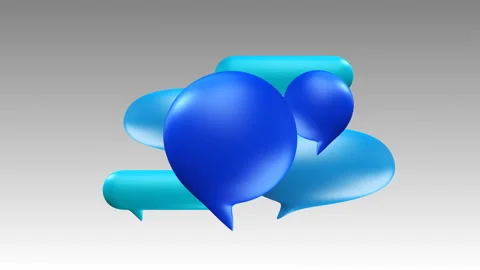 Six Speech bubble text bar, 3D balloon style, 4k animation. Stock Footage 110995438