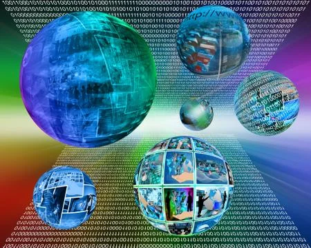 Six spheres Stockillustratie