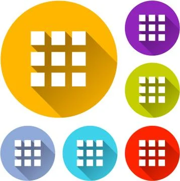 Six squares icons Stock Illustration