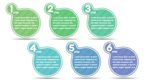 Six step infographic Stock Illustration