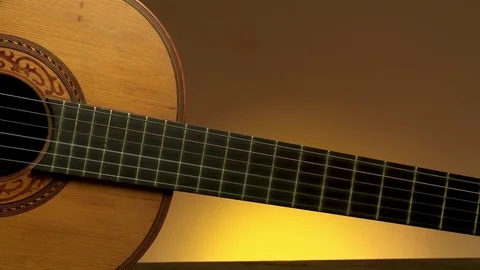 Six string acoustic guitar Vídeos de archivo 74169615