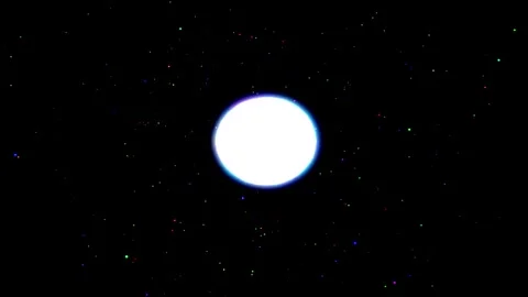 Six white dots in a dark industrial space with subtle camera drift for tech.. Stock Footage 346532932