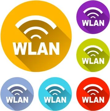 Six wlan icons Stock Illustration