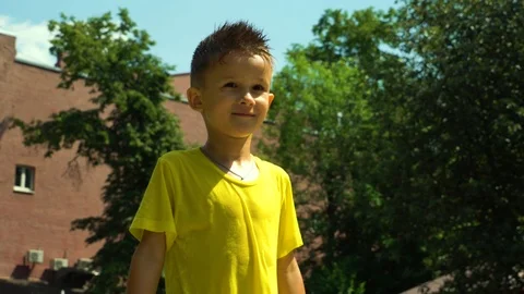 A six year old child is dancing. Stock Footage 109571640