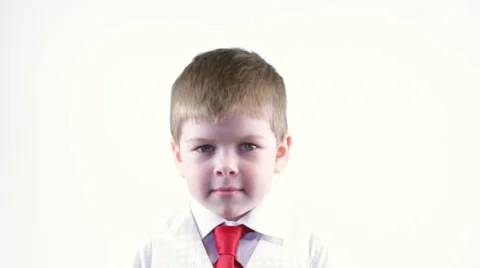 Six years boy  looking at the camera ang smiling Stock Footage 37204537