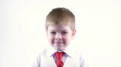 Six years boy  looking at the camera ang smiling Stock Footage 37204544