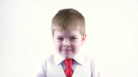 Six years boy  looking at the camera ang smiling Stock Footage 37204566