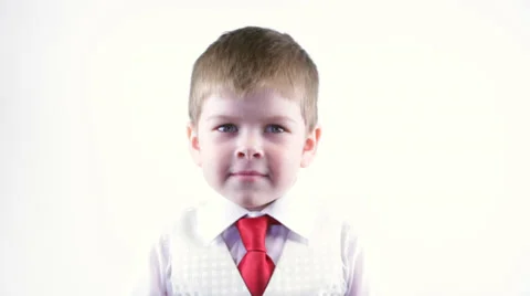 Six years boy  looking at the camera ang smiling Stock Footage 37204568