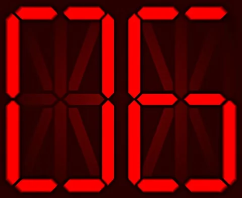 Sixteen Segment LED Readout Countup (00-10) 動画素材 280442088