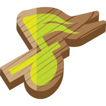 Sixteenth Note With Ledger Line Above Stock Illustration