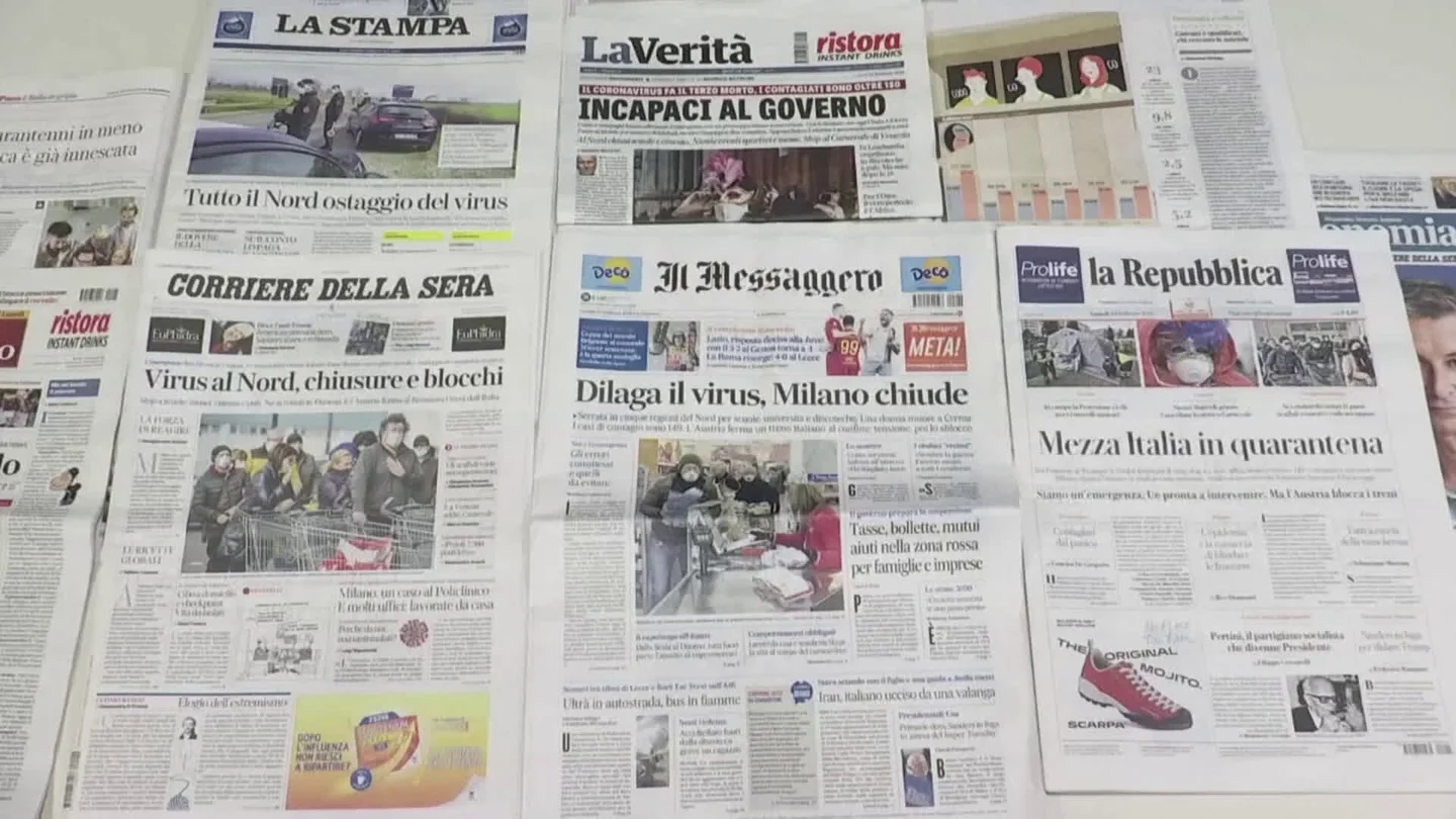 Sixth Italian Dies From Coronavirus In Europe's Worst Flare-Up, Confirmed ... Stock Footage