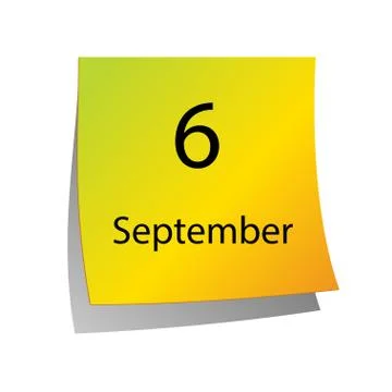 The sixth of September Stock Illustration