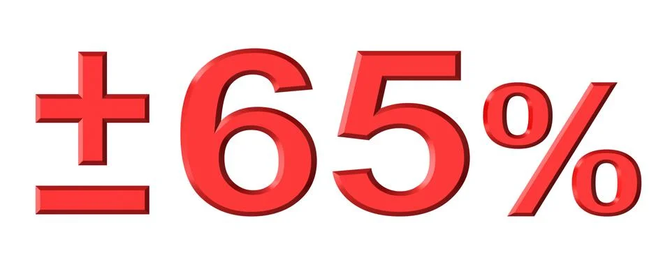 Sixty Five Percent Stock Illustration