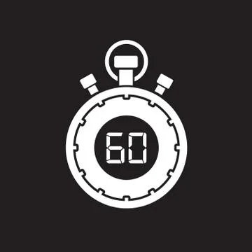 Sixty minute stop watch countdown Stock-Illustration