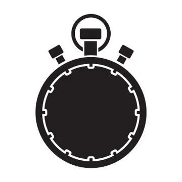 Sixty minute stop watch countdown Stock Illustration