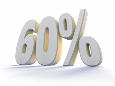 Sixty percent Stock Illustration