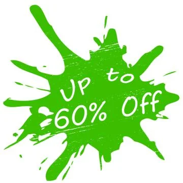 Up to sixty percent off Stock Illustration