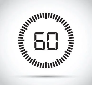 Sixty second timer Stock Illustration