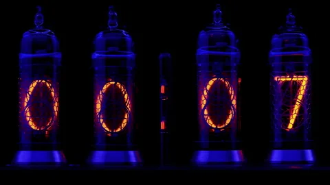 Sixty-second timer. Vintage lamp timer, close up. Video stock 264099481