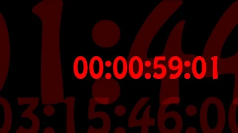 Sixty seconds electronic countdown Video stock 82084406