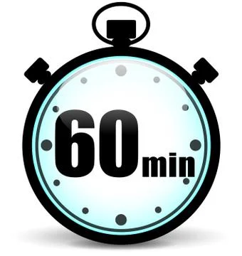 Sixty stopwatch Illustrazione stock