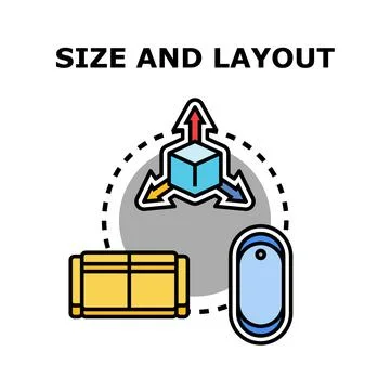 Size and layout adjusting interface elements dimensions イラスト素材