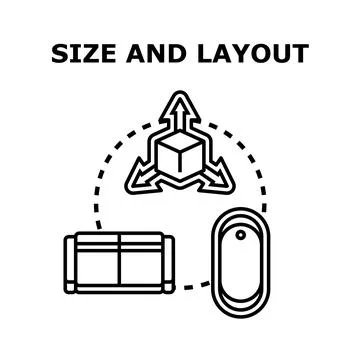Size and layout adjusting interface elements dimensions イラスト素材