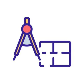 The size of the apartment icon vector outline illustration Illustrazione stock