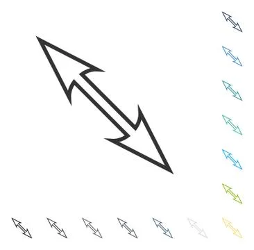 Size Arrow Diagonal Vector Icon Ilustração Stock