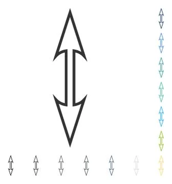 Size Arrow Vertical Vector Icon Stock Illustration
