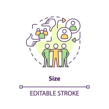 Size concept icon Stock Illustration