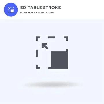Size icon vector, filled flat sign, solid pictogram isolated on white, logo i Illustrazione stock