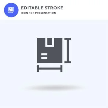 Size icon vector, filled flat sign, solid pictogram isolated on white, logo Illustrazione stock