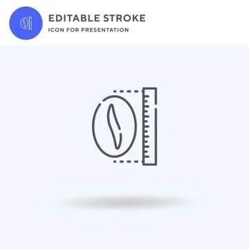 Size icon vector, filled flat sign, solid pictogram isolated on white, logo Illustrazione stock