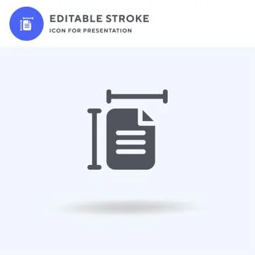 Size icon vector, filled flat sign, solid pictogram isolated on white, logo Illustrazione stock