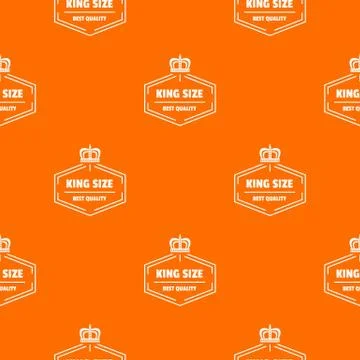 Size king pattern vector orange Illustrazione stock