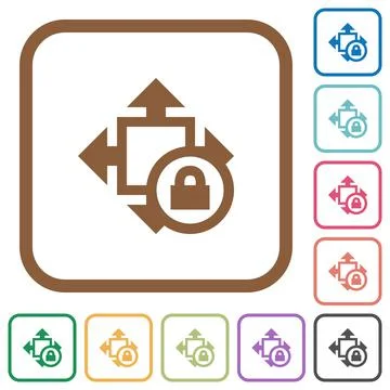Size lock simple icons Stock Illustration