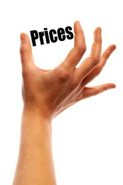 The size of our prices Stock Photos