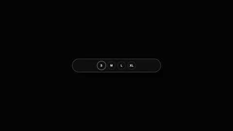Size Selection User Interface Animation Online Shopping Medium Option Chosen Vídeo Stock 332695303