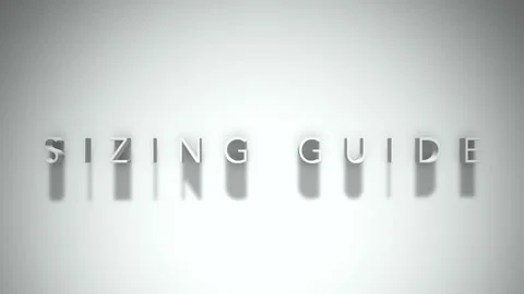 Sizing guide 3D title animation with shadows on a white background Stock Footage 298006026