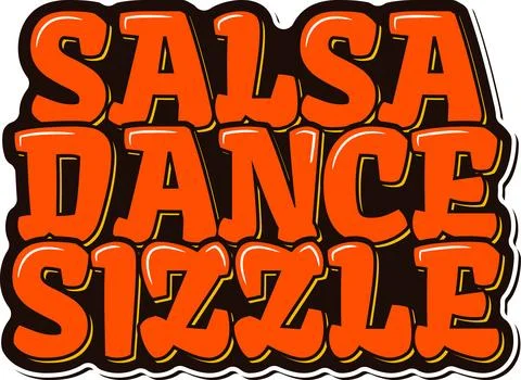 Sizzle Dance Typography Design Stock Illustration