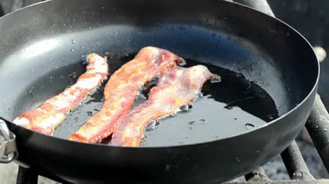 Sizzling Bacon Video stock 12169177