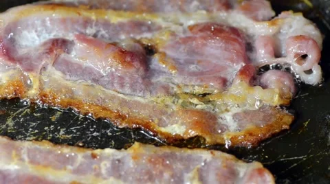 Sizzling Bacon Stock Footage 54109572