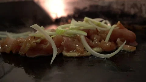 Sizzling Chicken Preparation Stock Footage 319949503