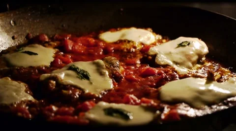 Sizzling Pan in Oven Stock Footage 7137658