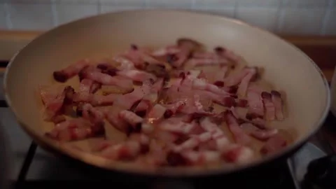 Sizzling Pork Jowl Stock Footage 282898041