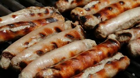 Sizzling sausages Video stock 479029